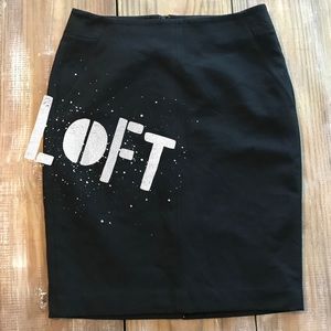 Ann Taylor LOFT Black Pencil Skirt - 8